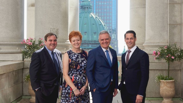 NATIONAL Leadership group shot from left to right Andrew Molson, Valérie Beauregard, Jean-Pierre Vasseur and Royal Poulin