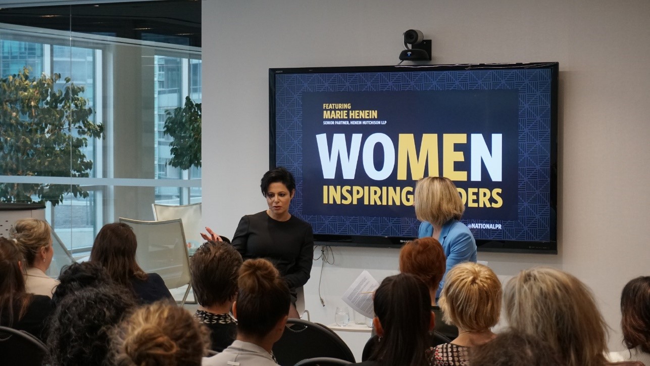 Marie Henein in discussion with Jane Taber